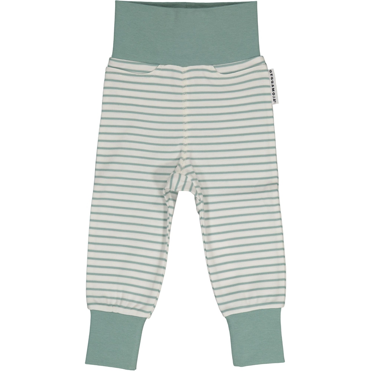 Baby trouser L.green/offwhite 62/68