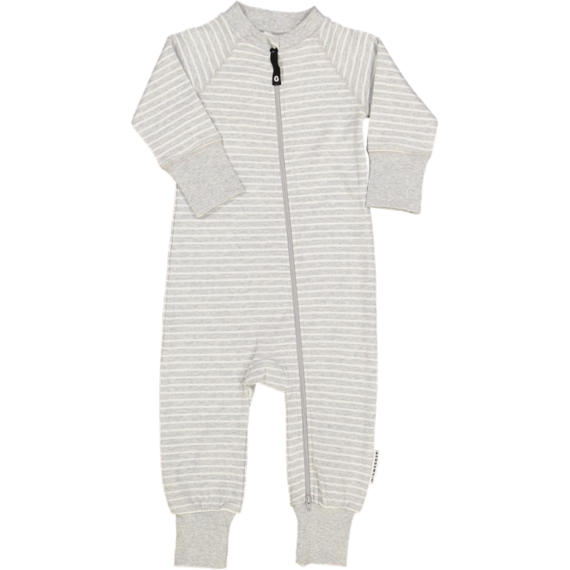Tvåvägs-zip Pyjamas Classic Ljusgrå randigt 50/56