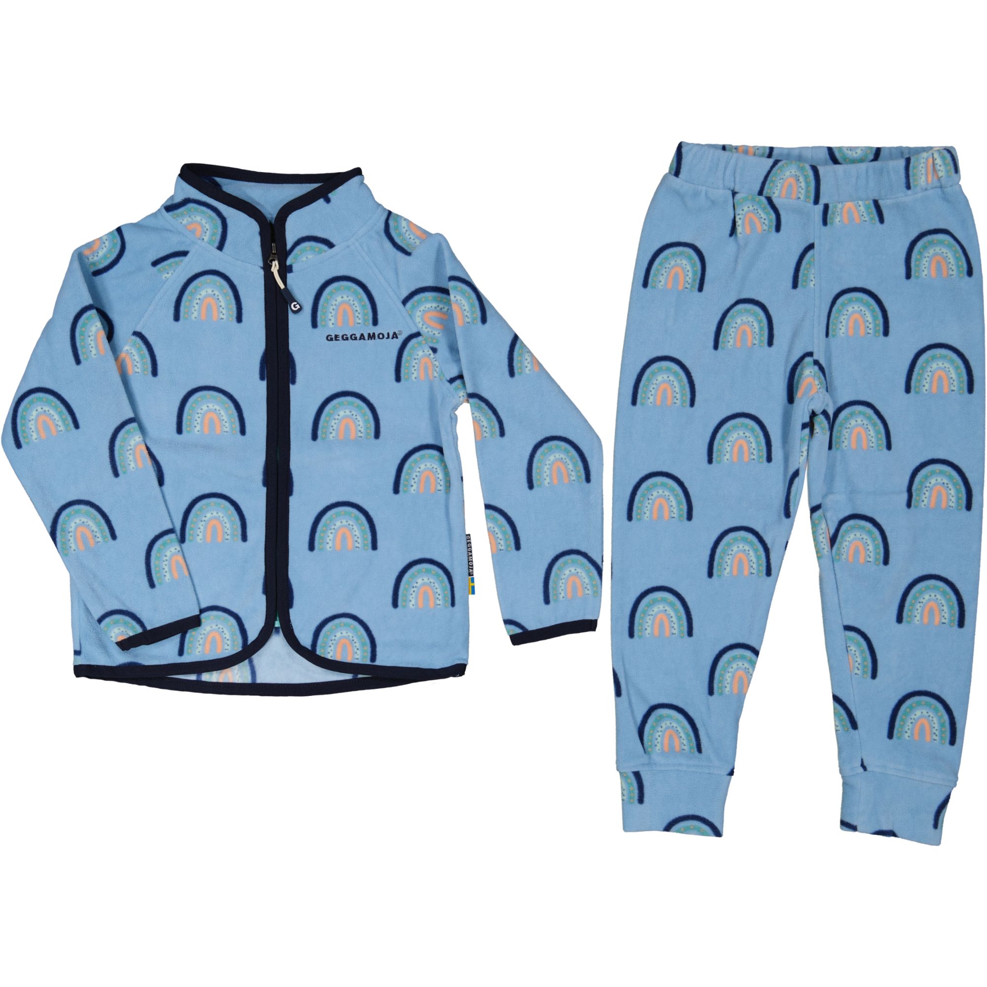 Fleece set L.blue rainbow