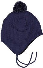 Knitted helmet hat Navy  10m-2Y
