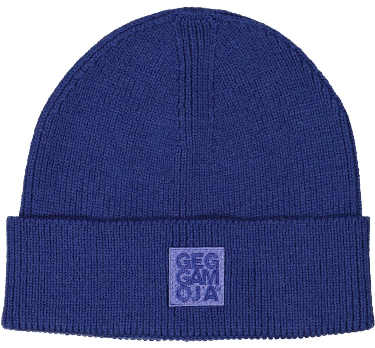 Knitted beanie patched Blue Adult