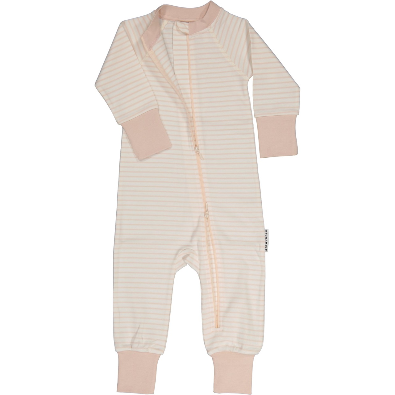 Pyjamas two way zip L.pink/offwhite 62/68