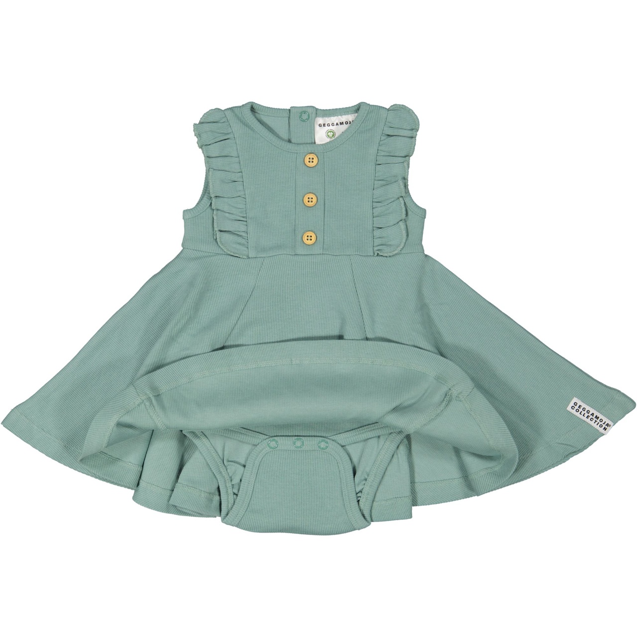 Summer flounce dress Green 86/92