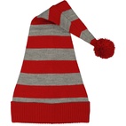 Christmas cap striped Red/grey mel str 6Y-Adult