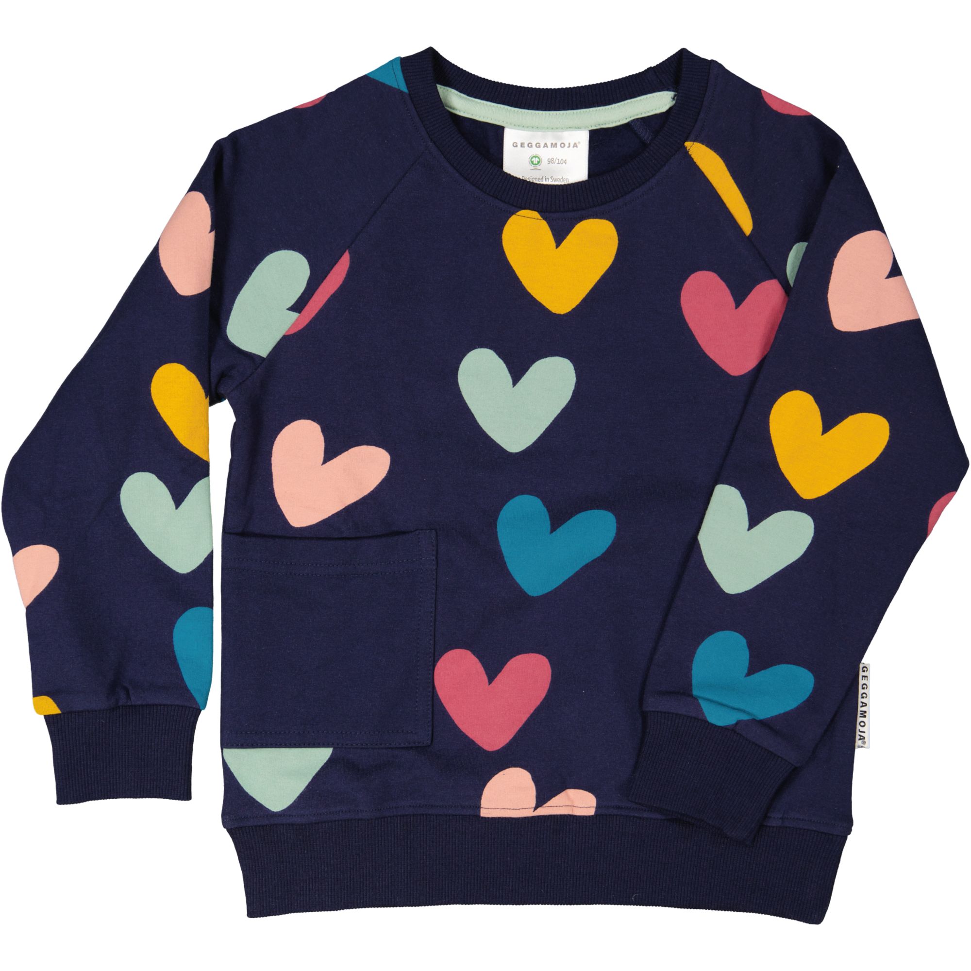 College crew neck Multi heart