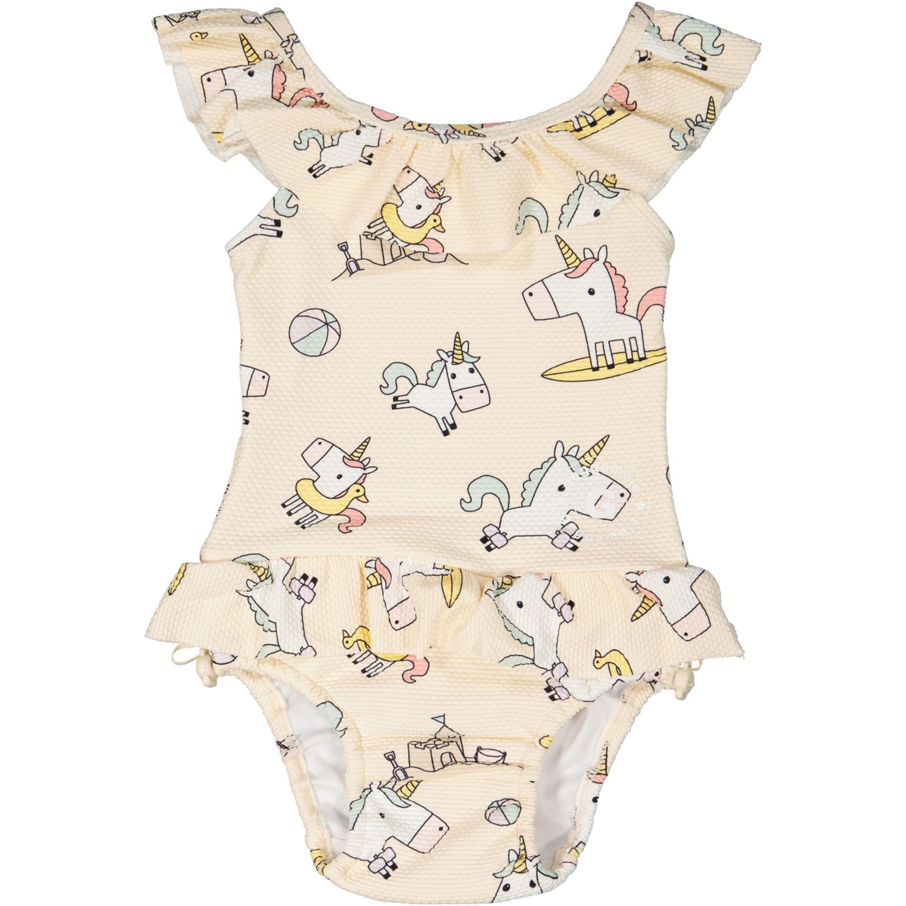 UV Baby swim suit Beige unicorn 50/56