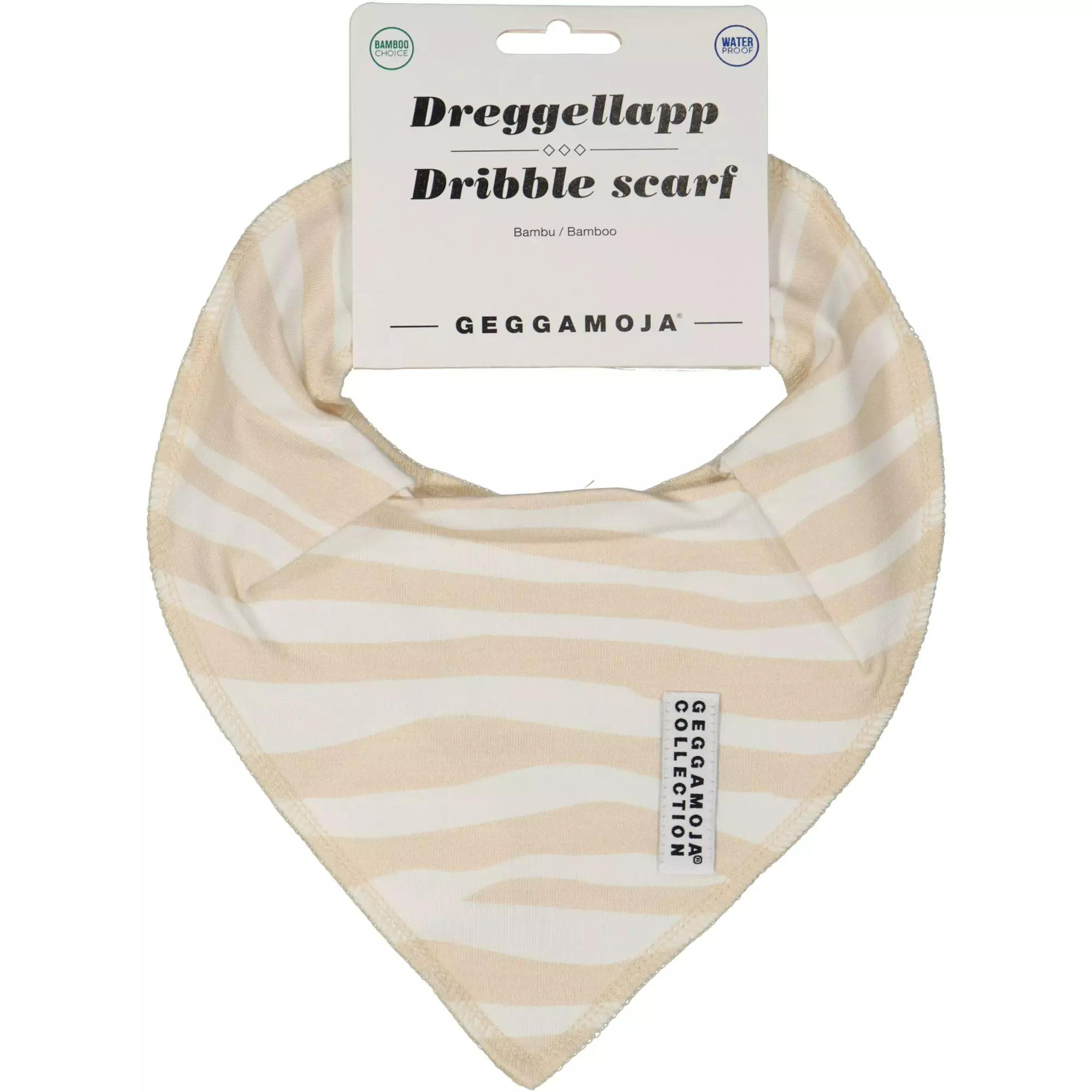 Bamboo dribble scarf Soft beige zebra