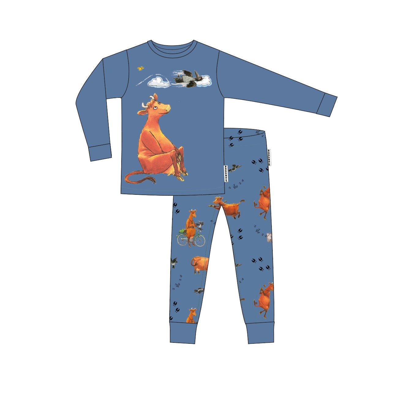 Tvådelad pyjamas Mamma Mu och Kråkan Blå