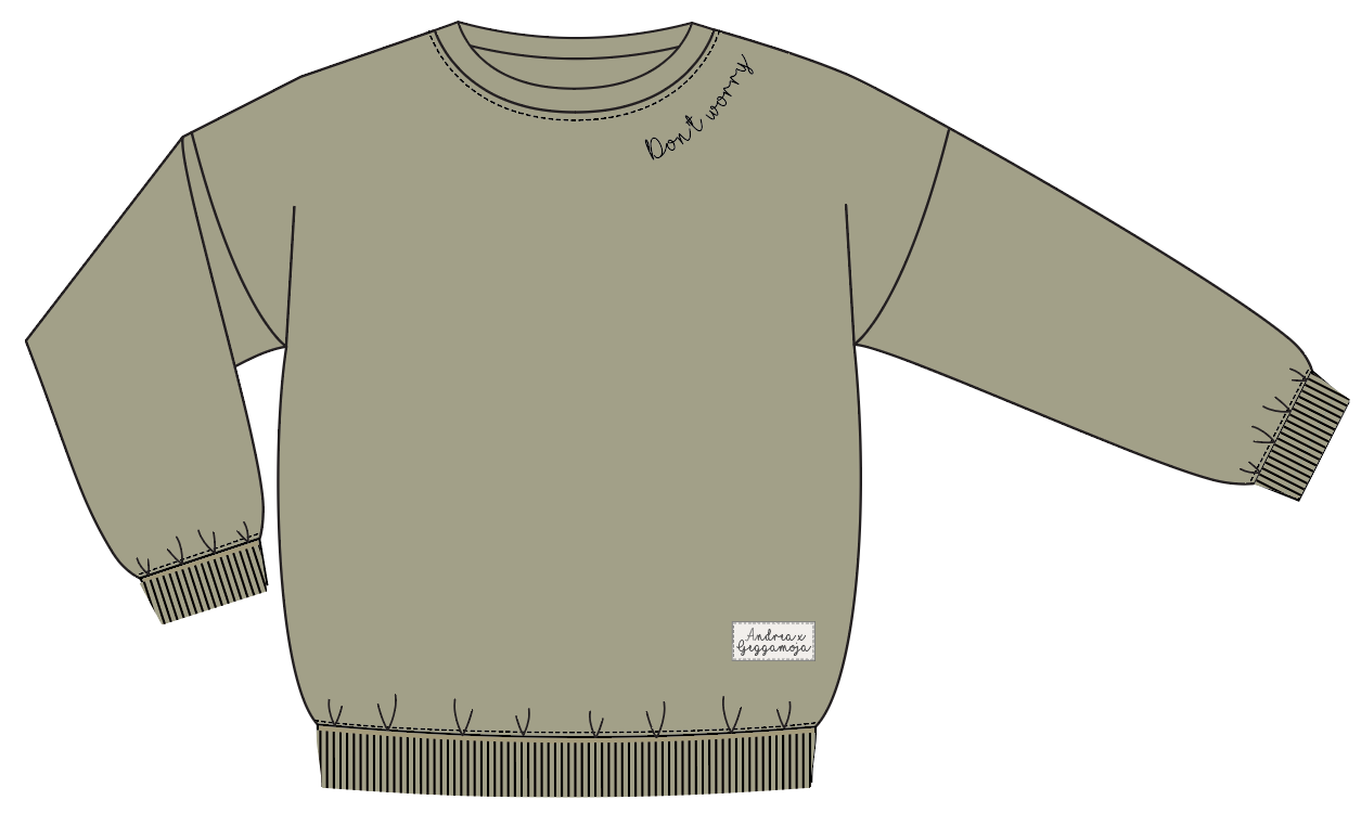 College Sweater Olive