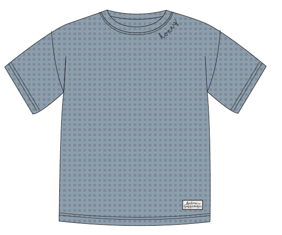 T-shirt Waffle Dusty Blue