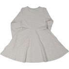 Flared dress L.S Classic Grey mel/white 74/80