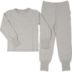 Kaksiosainen pyjama  Classic harmaa mel/valkoinen 134/140