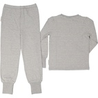 Kaksiosainen pyjama  Classic harmaa mel/valkoinen 134/140