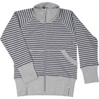 Zip sweater Grey mel/navy 86/92