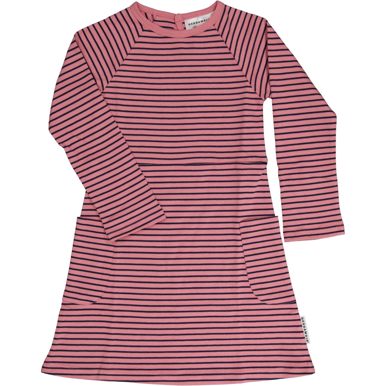 Pocket dress Pink/navy 134/140