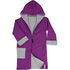Kids bathrobe Greymel/purple 86/92