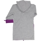 Kids bathrobe Greymel/purple 98/104