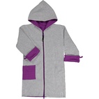 Kids bathrobe Greymel/purple 86/92