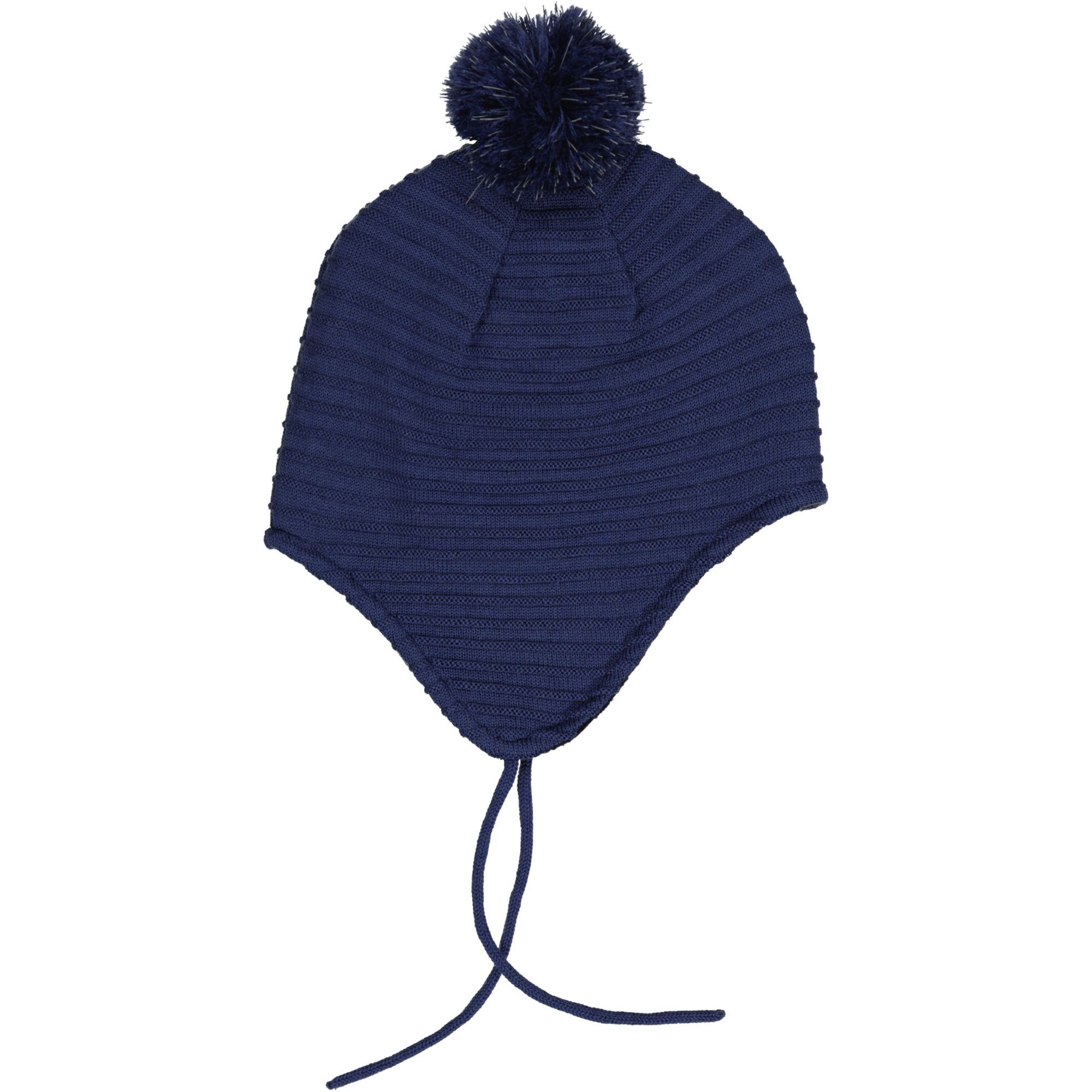 Knitted helmet hat Dark blue