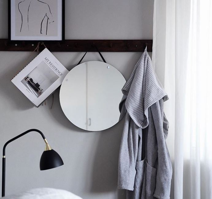 Male bathrobe classic Light grey stripe