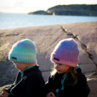 Knitted Rainbow Müts Sinine  6Y-Adult
