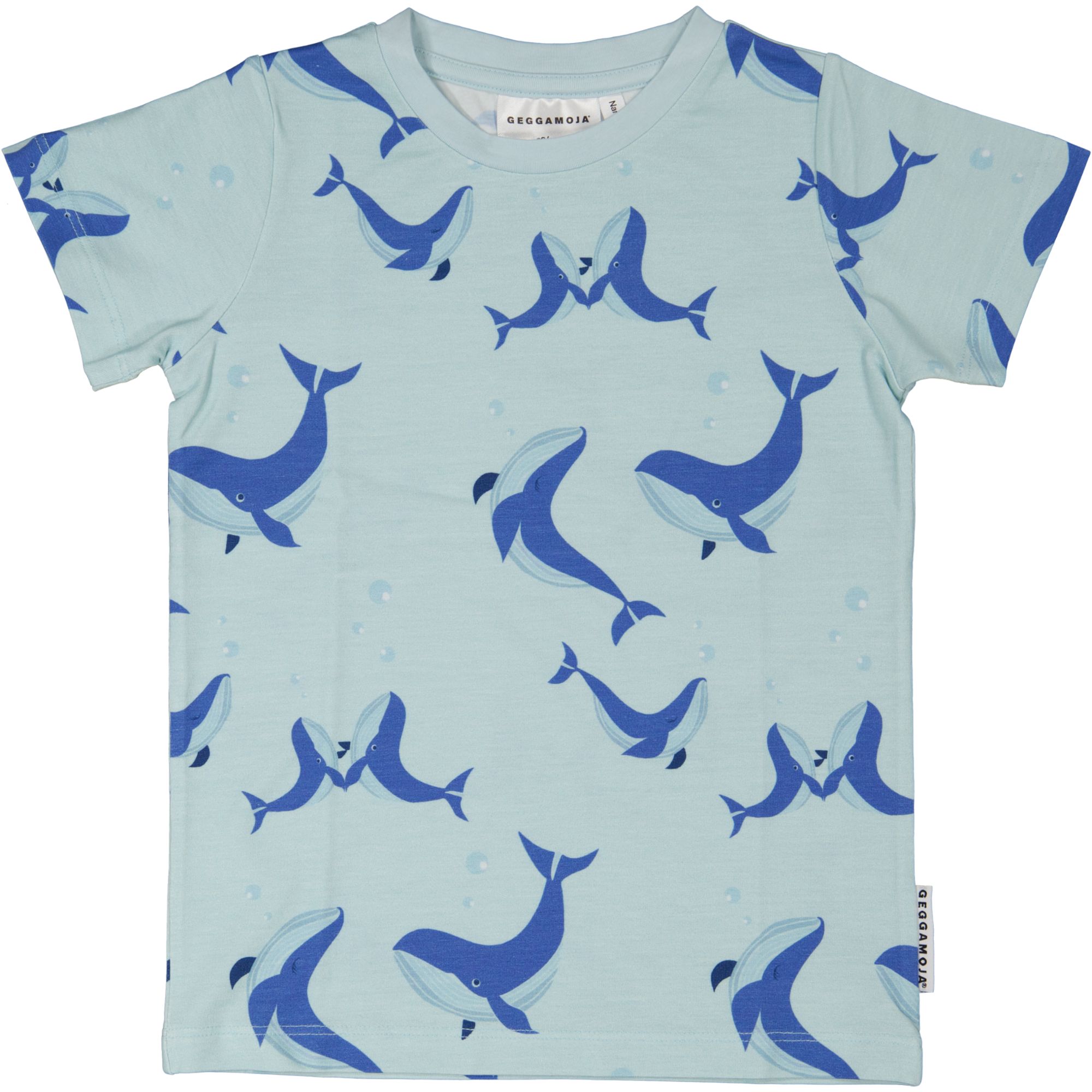 Bamboo T-shirt L.blue whale