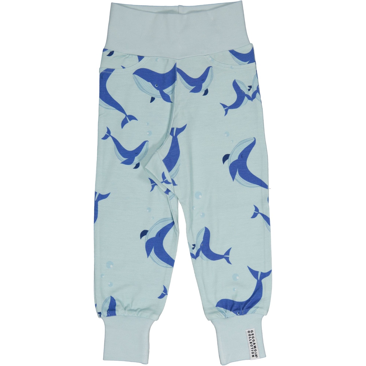 Bamboo Baby pants L.blue whale  74/80