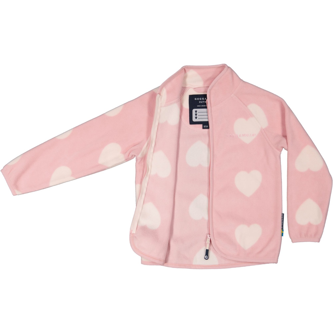 Single fleece set Pink Heart 134/140