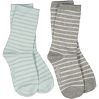 Socken Zwei-Pack Grau/Grün 19-21