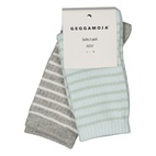 Socks 2-pack Grey/green 22-24