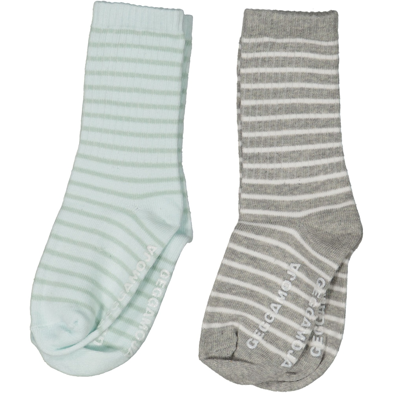 Anti slip socks 2-pack Grey/green 25-27
