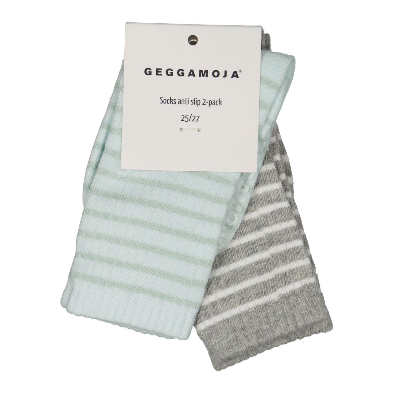 Anti-Rutsch-Socken Zwei-Pack Grau/Grün 19-21