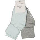 Baby socks 2-pack Grey/green 13-15