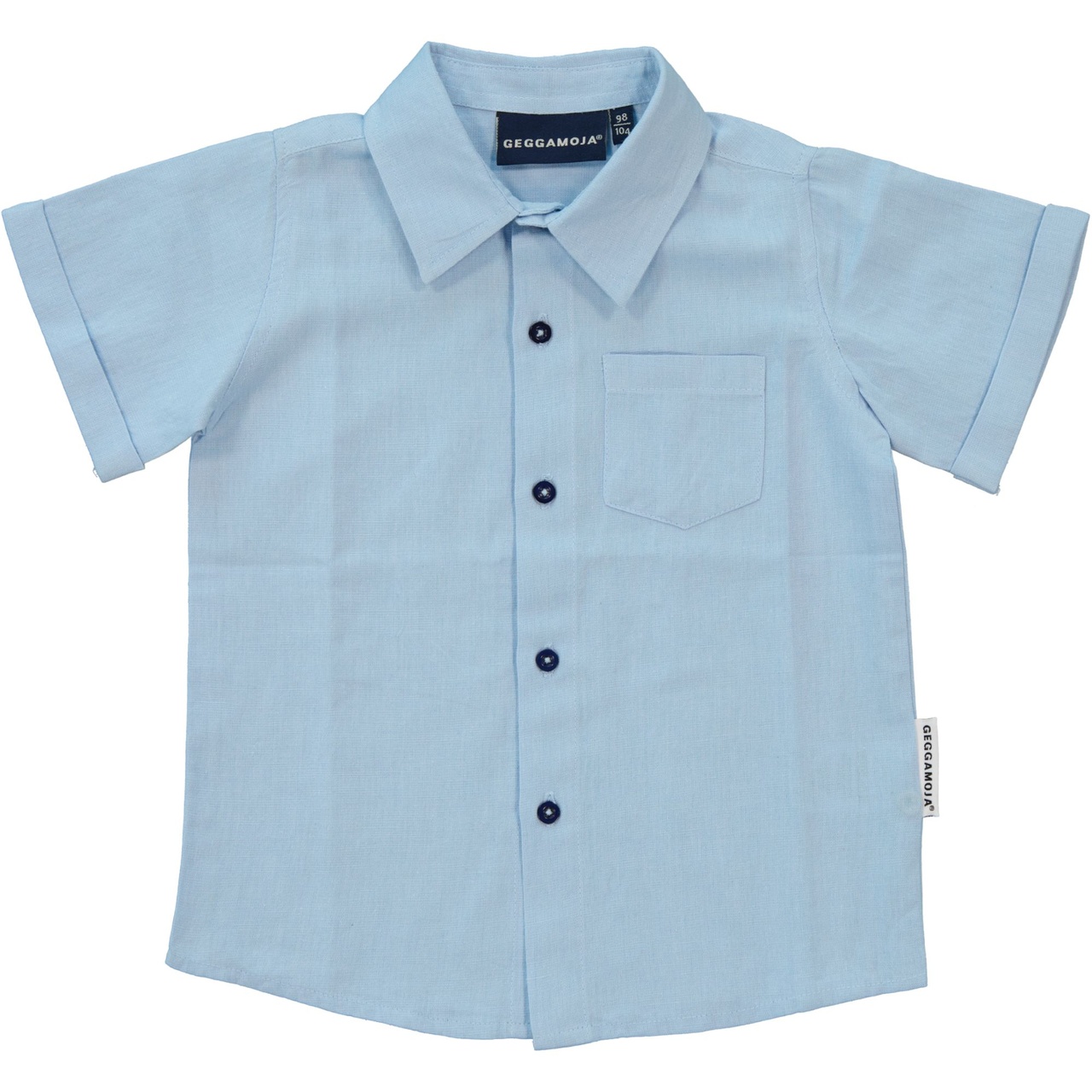 Linnen Shirt S.S Light blue 110/116
