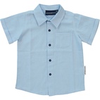 Linnen Shirt S.S Light blue 86/92