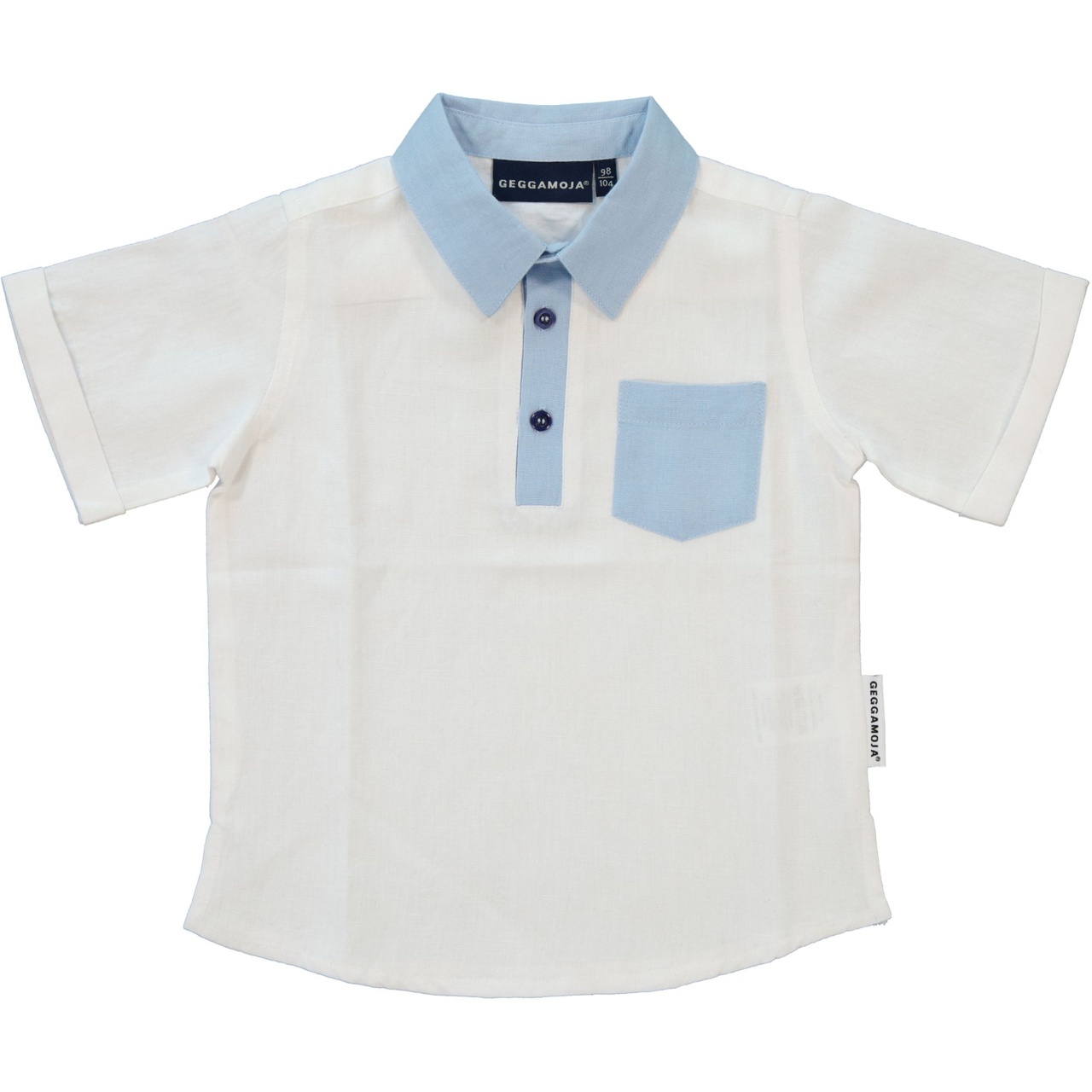 Linnen Shirt S.S White 74/80