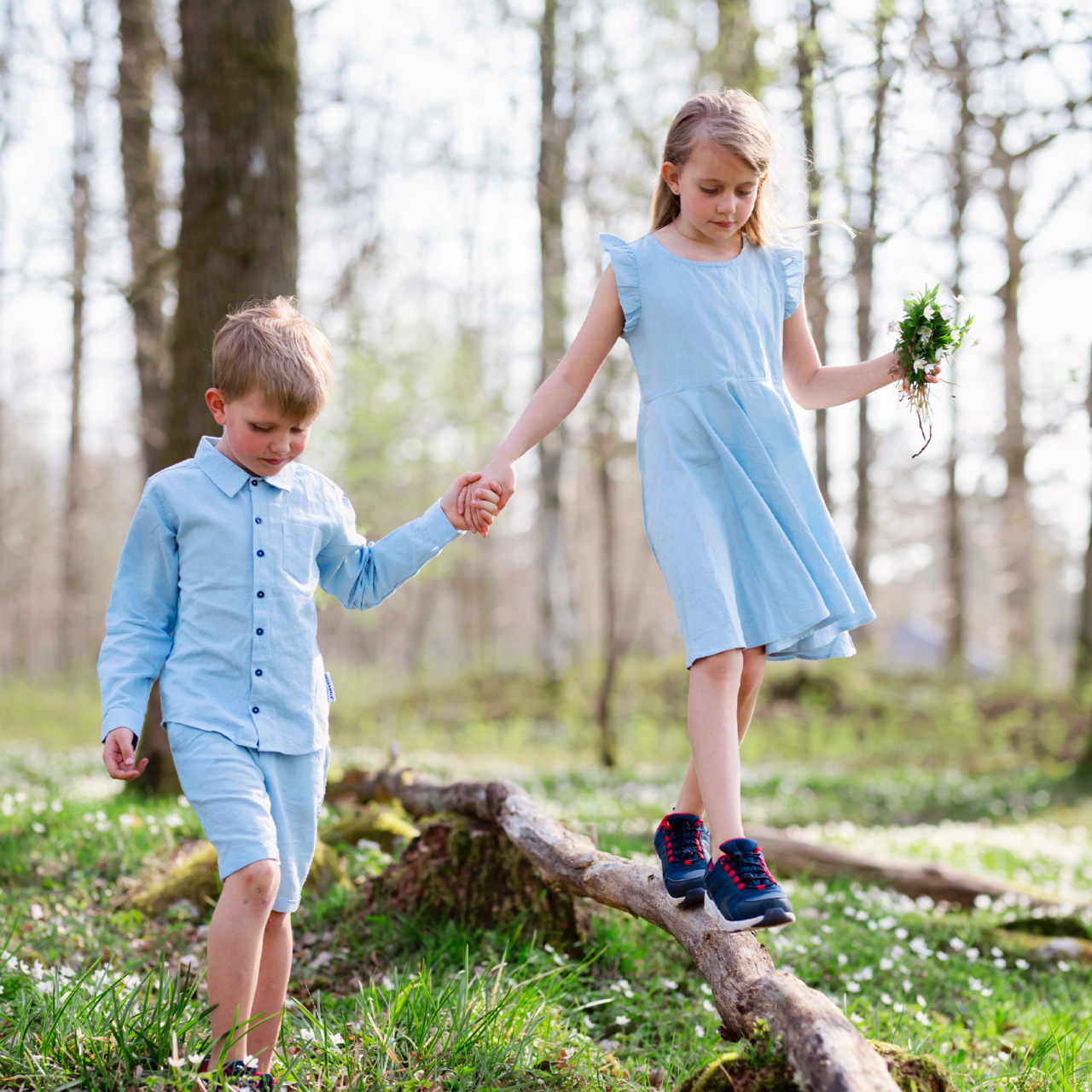 Pellavapaita valo Sininen 98/104