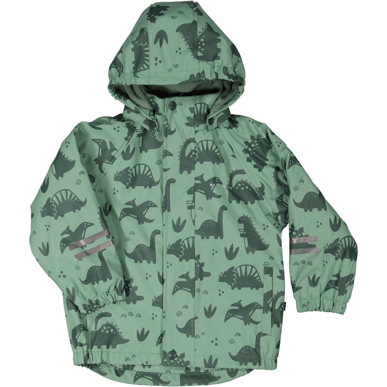Rain set fleece Dino green  110/116