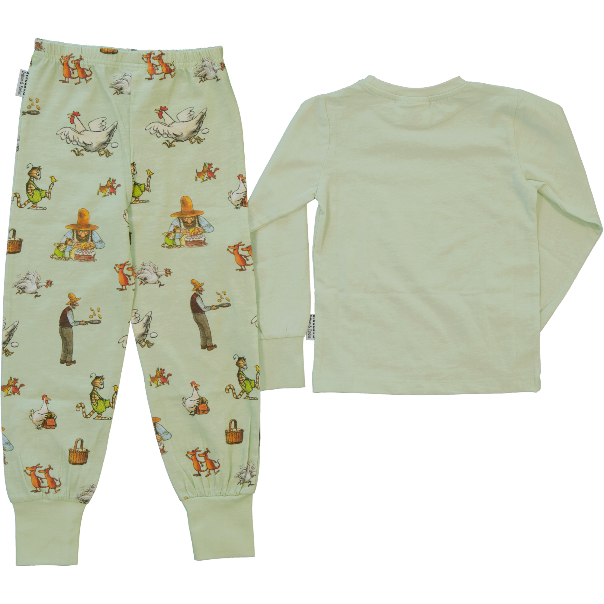 Pyjamas tvådelad Pettson och Findus Grön