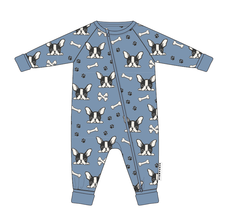 Pyjamas Bambu Bulldog Blå