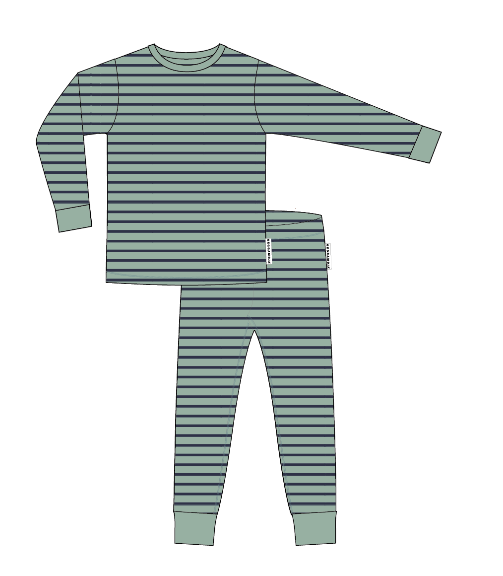 Pyjamas tvådelad Grön/Navy