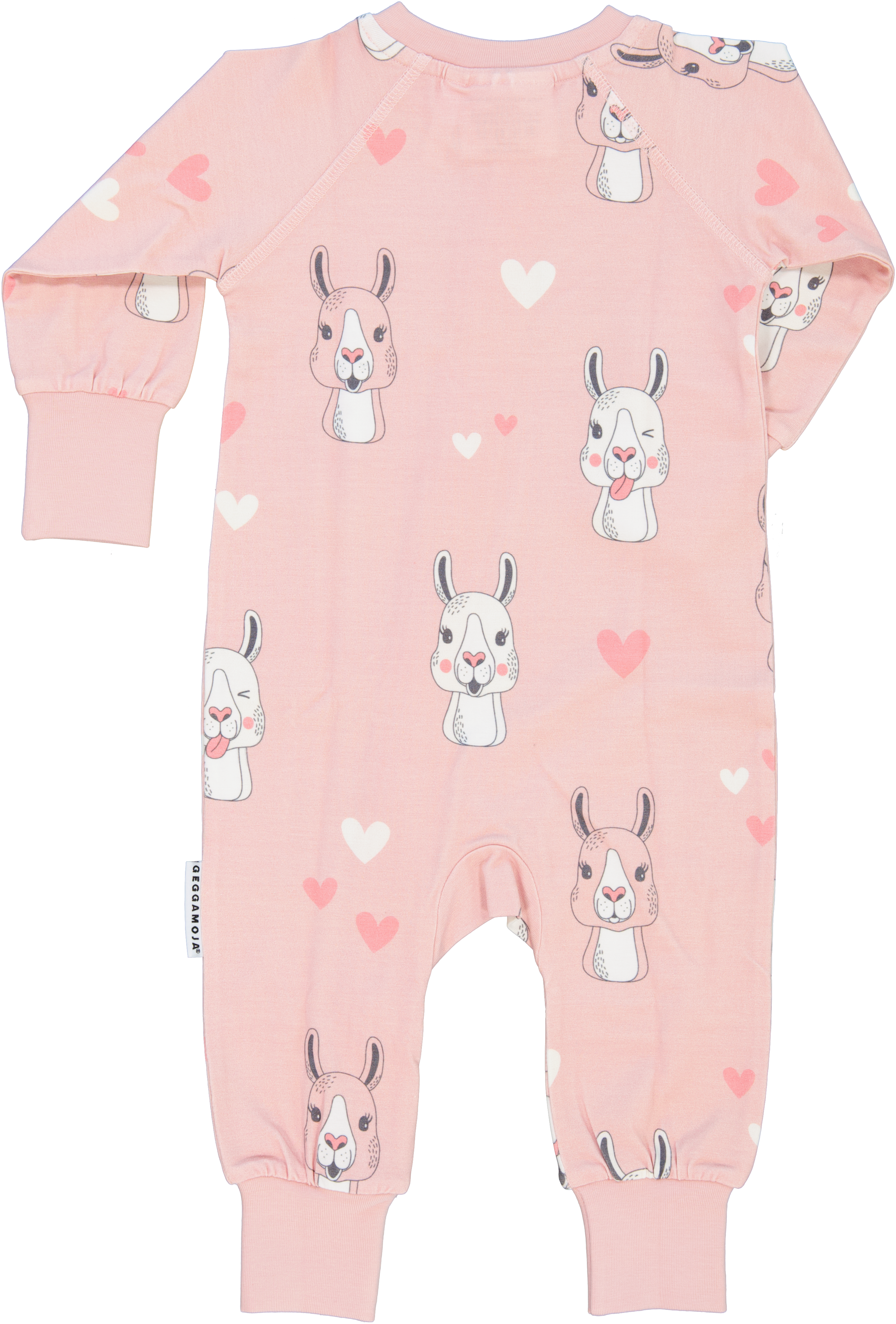 Bamboo two way zip pyjamas Pink lama