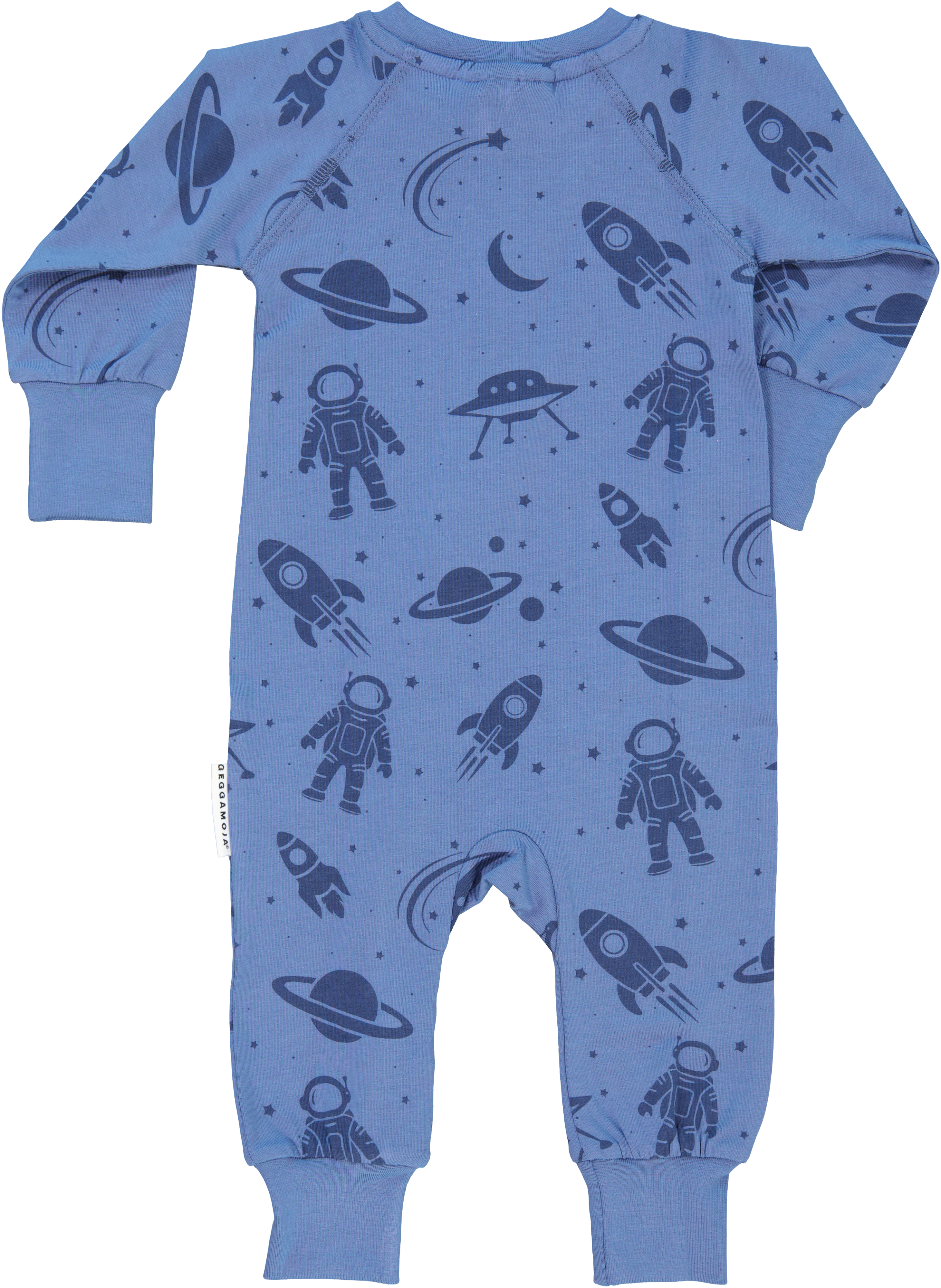 Bamboo two way zip pyjamas Blue astronaut