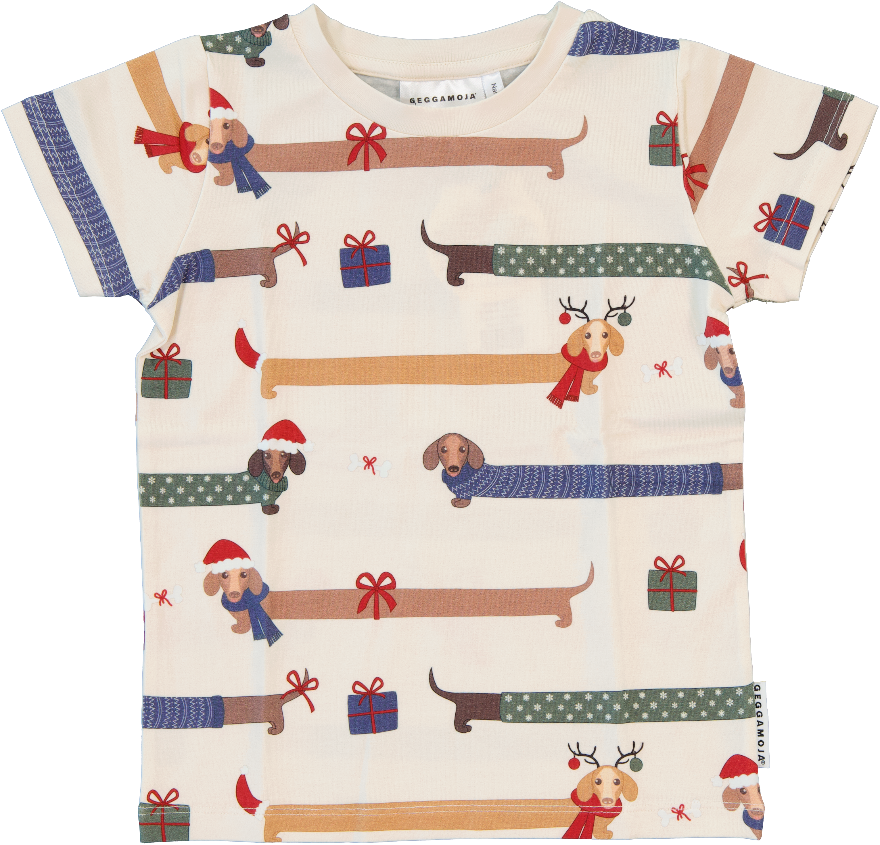 Bamboo T-shirt Santa dogs