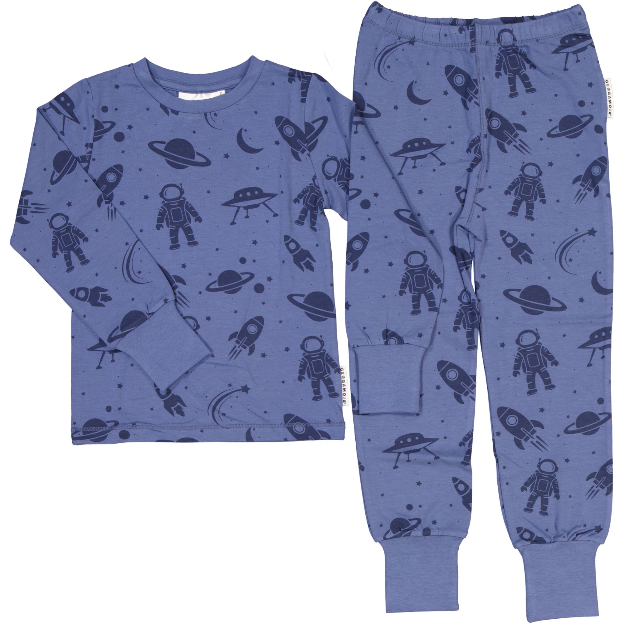 Pyjama Zweiteiler Bambus Blauer Astronaut