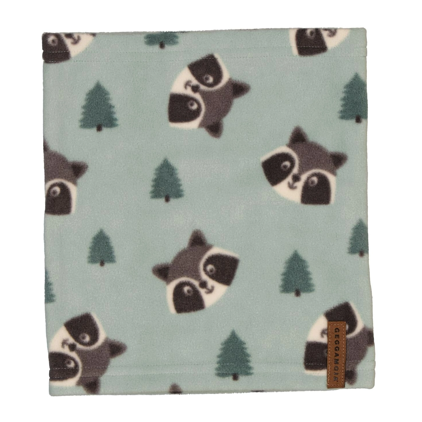 Fleece tube Green Racoon