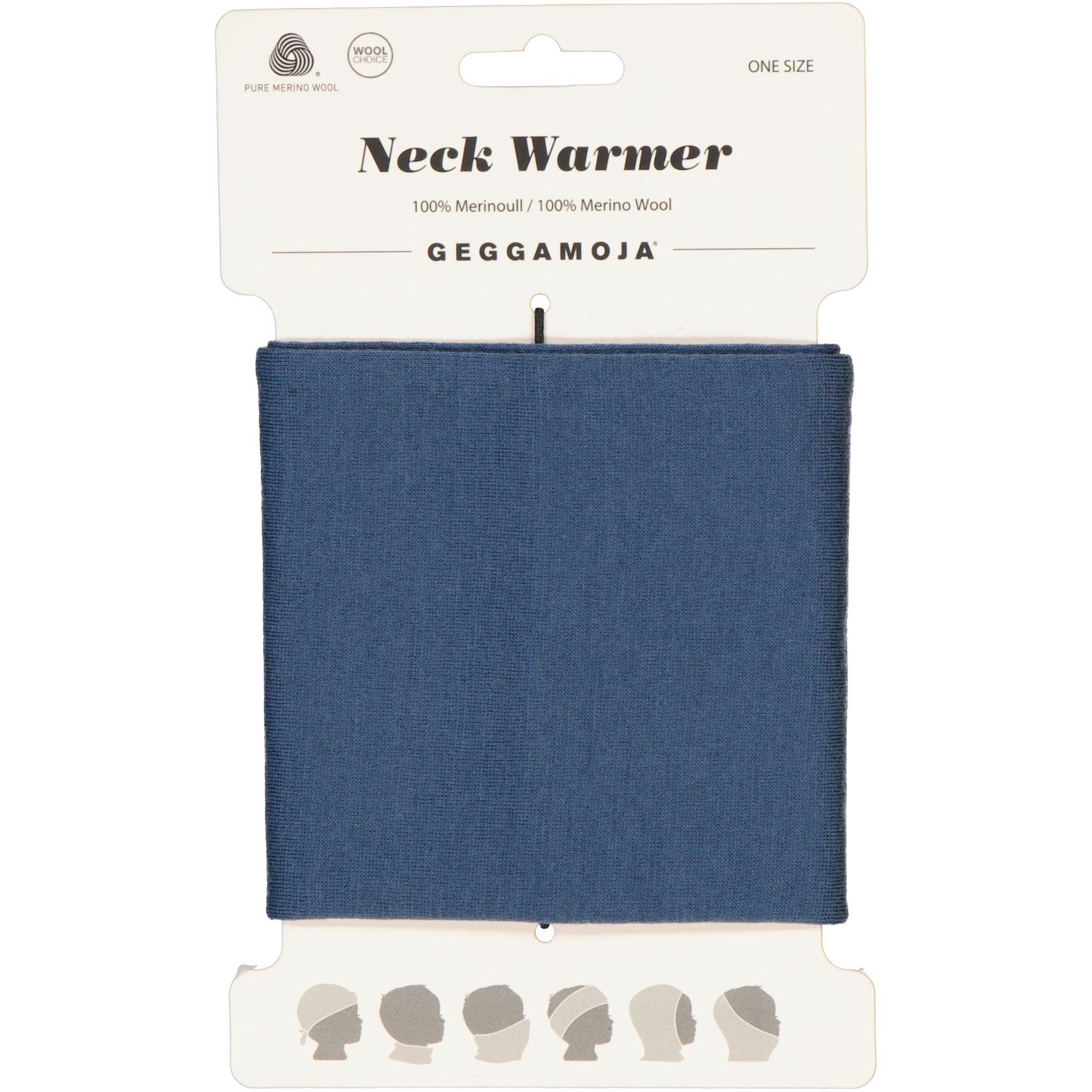 Merino wool tube Blue