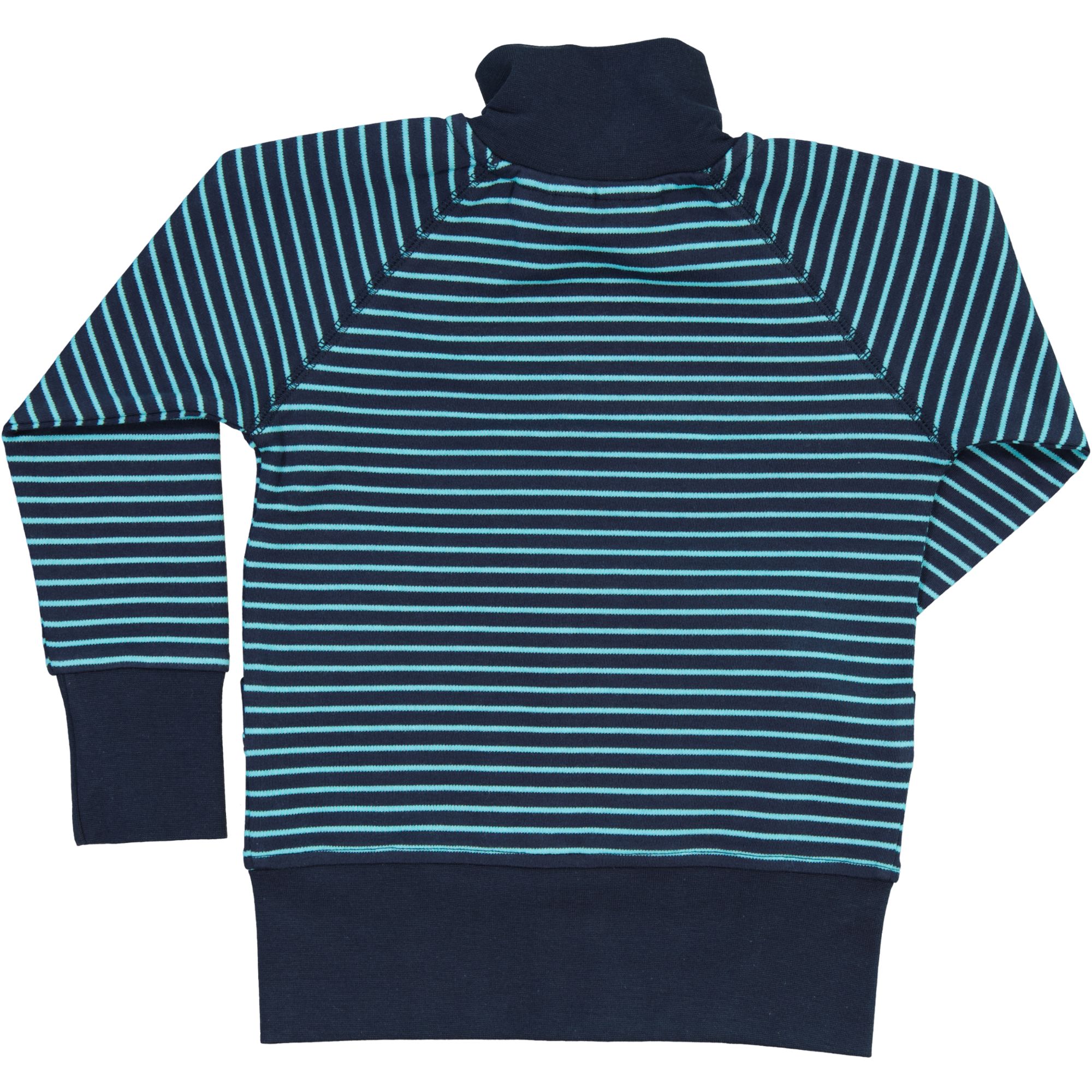 Zip sweater Navy/turq str