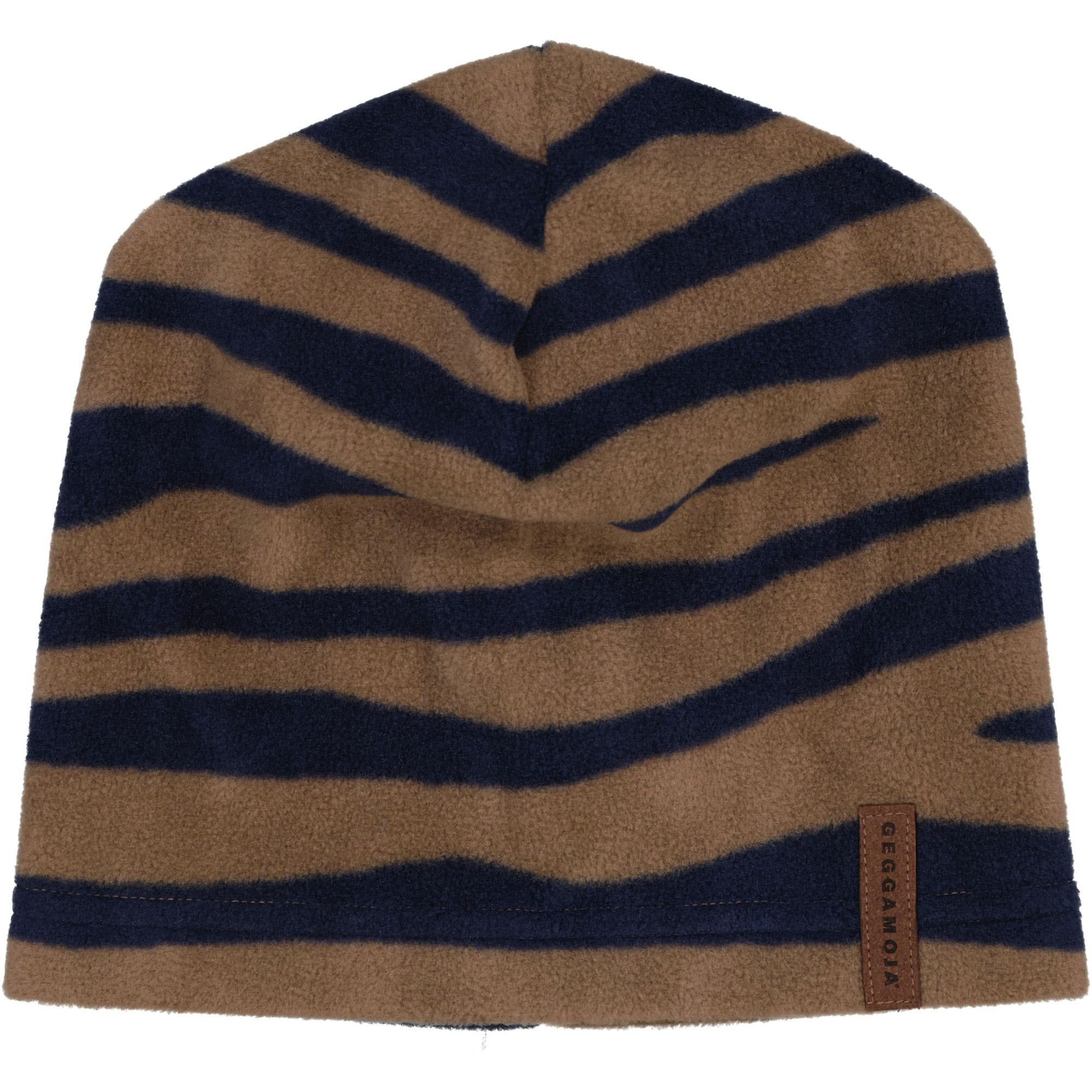 Fleece beanie Zebra navy/brown