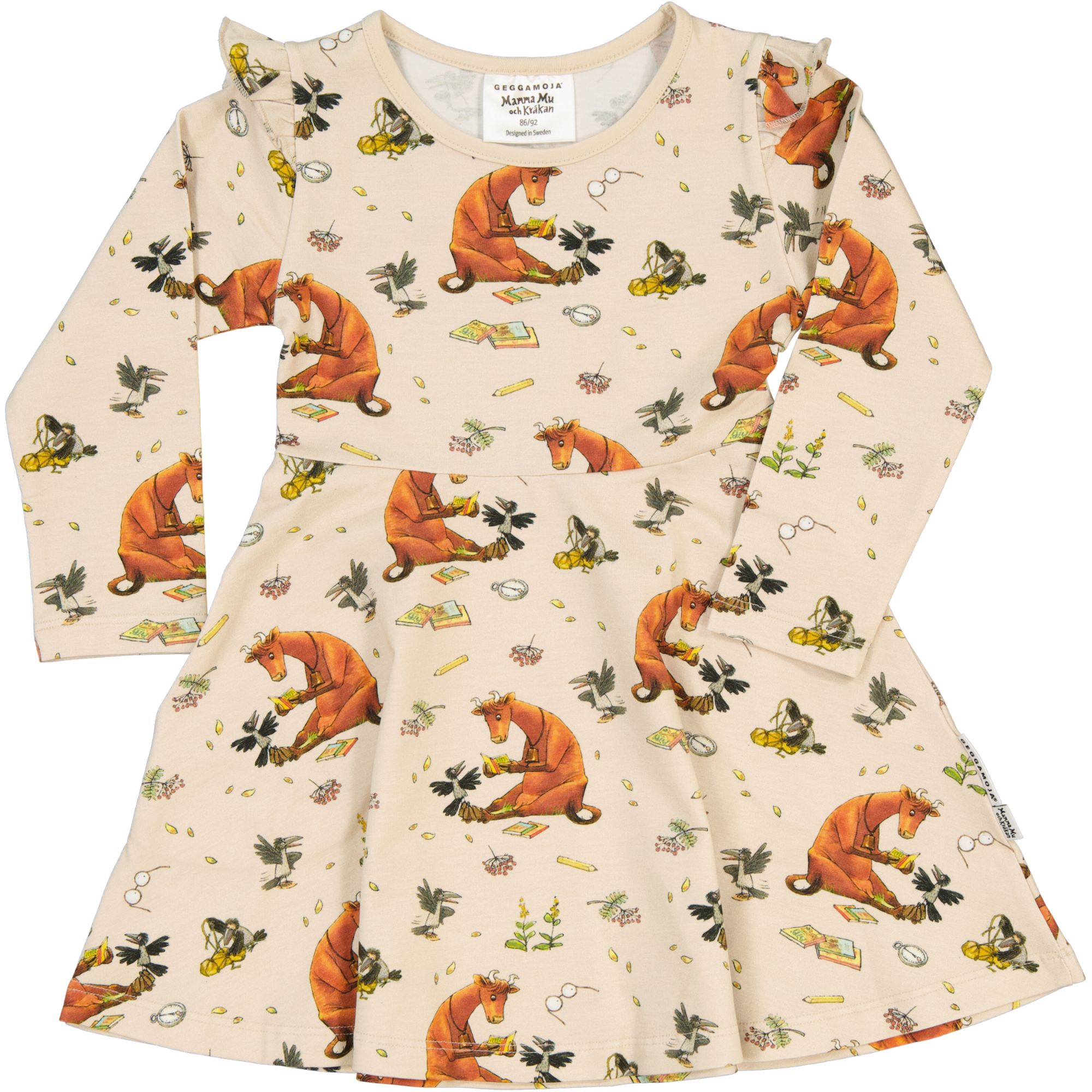Snurrklänning Mamma Mu och Kråkan Beige